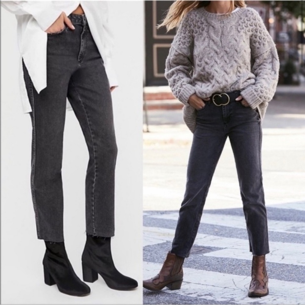 Free People Womens Clean Girlfriend Straight Leg Jeans 28